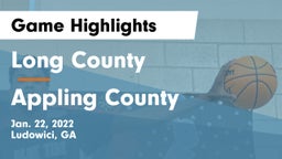 Long County  vs Appling County  Game Highlights - Jan. 22, 2022