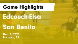 Edcouch-Elsa  vs San Benito  Game Highlights - Dec. 5, 2023