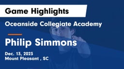 Oceanside Collegiate Academy vs Philip Simmons  Game Highlights - Dec. 13, 2023