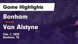 Bonham  vs Van Alstyne  Game Highlights - Feb. 7, 2020