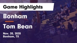 Bonham  vs Tom Bean  Game Highlights - Nov. 20, 2020