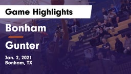 Bonham  vs Gunter  Game Highlights - Jan. 2, 2021