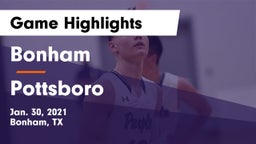 Bonham  vs Pottsboro  Game Highlights - Jan. 30, 2021