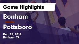 Bonham  vs Pottsboro  Game Highlights - Dec. 28, 2018