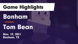 Bonham  vs Tom Bean  Game Highlights - Nov. 19, 2021