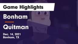 Bonham  vs Quitman  Game Highlights - Dec. 14, 2021