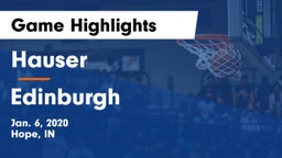 Hauser  vs Edinburgh  Game Highlights - Jan. 6, 2020