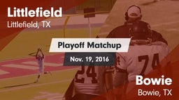 Matchup: Littlefield High vs. Bowie  2016