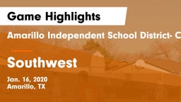 Amarillo Independent School District- Caprock  vs Southwest  Game Highlights - Jan. 16, 2020