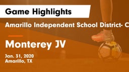 Amarillo Independent School District- Caprock  vs Monterey JV Game Highlights - Jan. 31, 2020