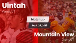 Matchup: Uintah  vs. Mountain View  2018