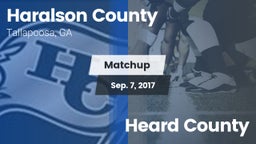 Matchup: Haralson County vs. Heard County  2017