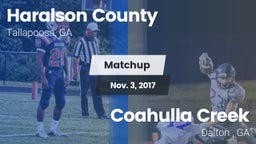 Matchup: Haralson County vs. Coahulla Creek  2017