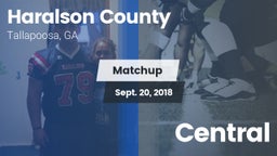 Matchup: Haralson County vs. Central  2018