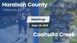 Matchup: Haralson County vs. Coahulla Creek  2018