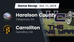 Recap: Haralson County  vs. Carrollton  2018