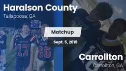 Matchup: Haralson County vs. Carrollton  2019