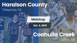 Matchup: Haralson County vs. Coahulla Creek  2019