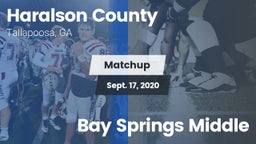 Matchup: Haralson County vs. Bay Springs Middle 2020