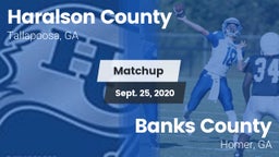 Matchup: Haralson County vs. Banks County  2020