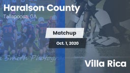 Matchup: Haralson County vs. Villa Rica  2020