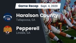 Recap: Haralson County  vs. Pepperell  2020