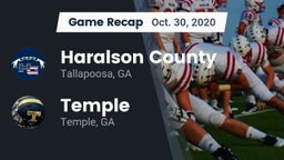 Recap: Haralson County  vs. Temple  2020