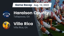 Recap: Haralson County  vs. Villa Rica  2022