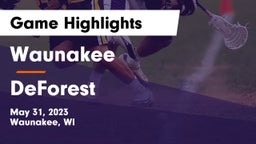 Waunakee  vs DeForest  Game Highlights - May 31, 2023