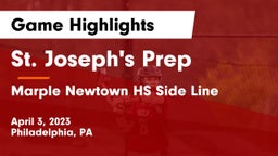 St. Joseph's Prep  vs Marple Newtown HS Side Line Game Highlights - April 3, 2023
