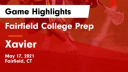 Fairfield College Prep  vs Xavier  Game Highlights - May 17, 2021