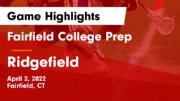 Fairfield College Prep  vs Ridgefield  Game Highlights - April 2, 2022