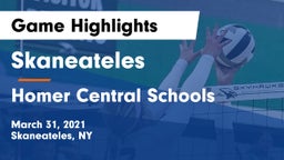 Skaneateles  vs Homer Central Schools Game Highlights - March 31, 2021