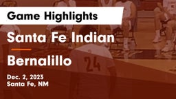 Santa Fe Indian  vs Bernalillo  Game Highlights - Dec. 2, 2023