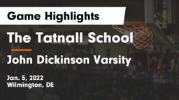 The Tatnall School vs John Dickinson  Varsity Game Highlights - Jan. 5, 2022