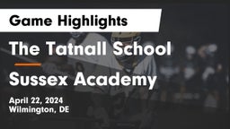 The Tatnall School vs Sussex Academy Game Highlights - April 22, 2024