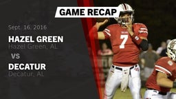 Recap: Hazel Green  vs. Decatur  2016