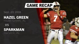 Recap: Hazel Green  vs. Sparkman  2016