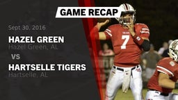 Recap: Hazel Green  vs. Hartselle Tigers 2016