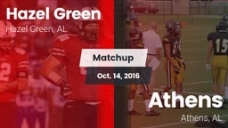 Matchup: Hazel Green High vs. Athens  2016