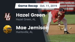Recap: Hazel Green  vs. Mae Jemison  2019