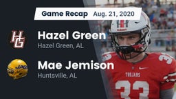 Recap: Hazel Green  vs. Mae Jemison  2020