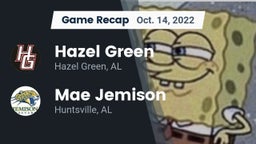 Recap: Hazel Green  vs. Mae Jemison  2022