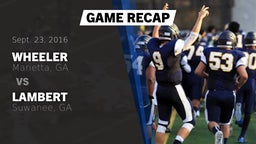 Recap: Wheeler  vs. Lambert  2016