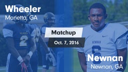 Matchup: Wheeler  vs. Newnan  2016