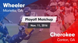 Matchup: Wheeler  vs. Cherokee  2016