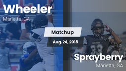 Matchup: Wheeler  vs. Sprayberry  2018