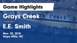 Grays Creek  vs E.E. Smith  Game Highlights - Nov. 30, 2018