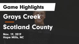 Grays Creek  vs Scotland County  Game Highlights - Nov. 19, 2019