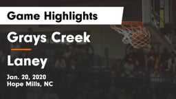 Grays Creek  vs Laney  Game Highlights - Jan. 20, 2020